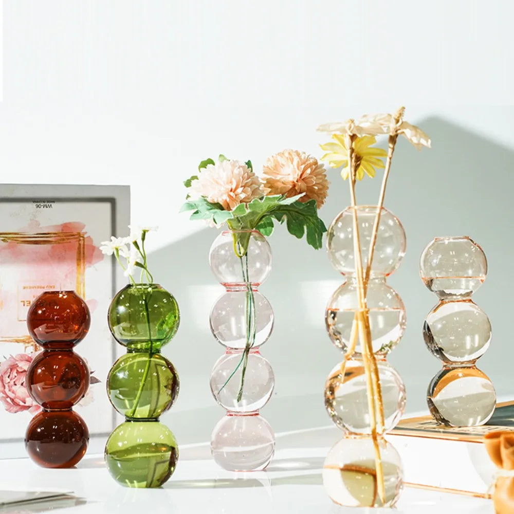 Modern Bubble Glass Flower Vase
