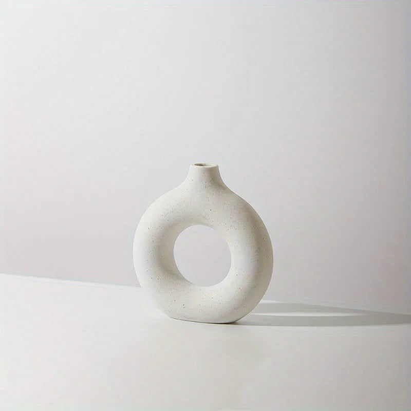 Modern Ceramic Donut Vase