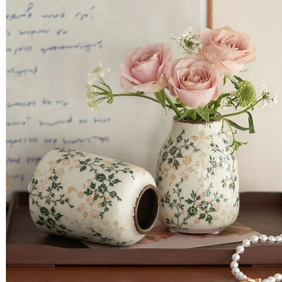 Handmade Ice Crackle Ceramic Vase
