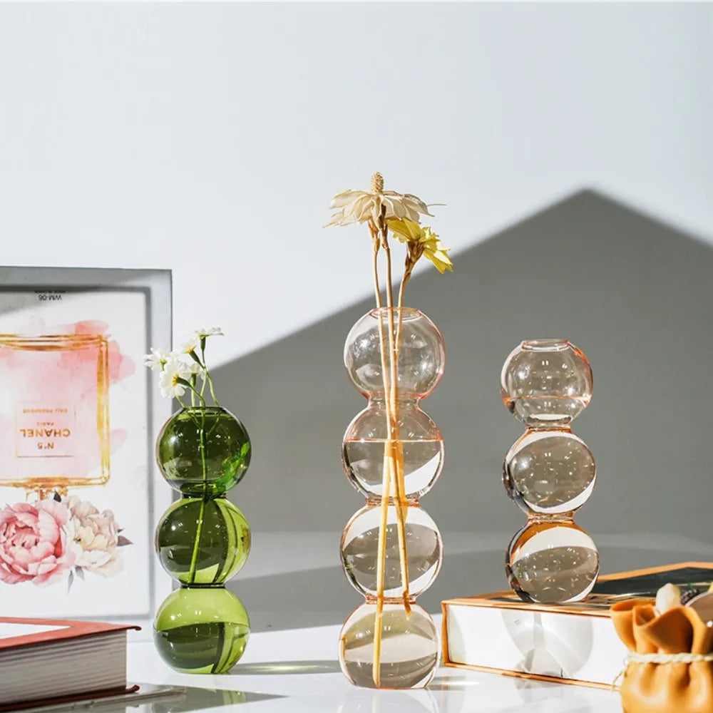 Modern Bubble Glass Flower Vase
