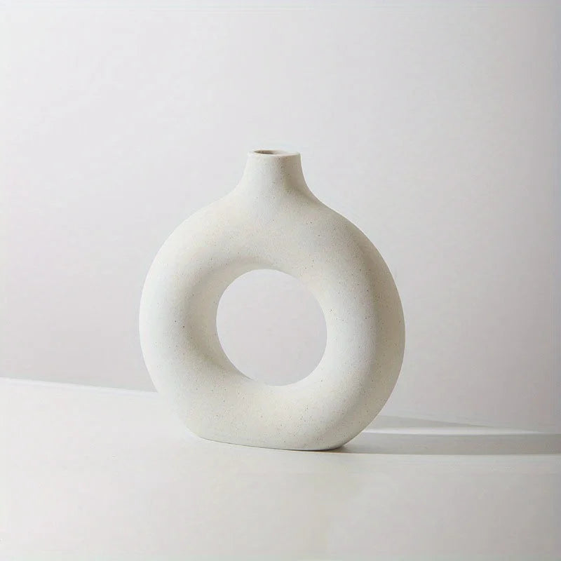 Modern Ceramic Donut Vase