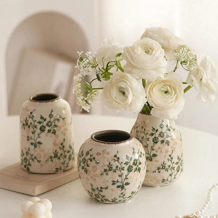 Handmade Ice Crackle Ceramic Vase