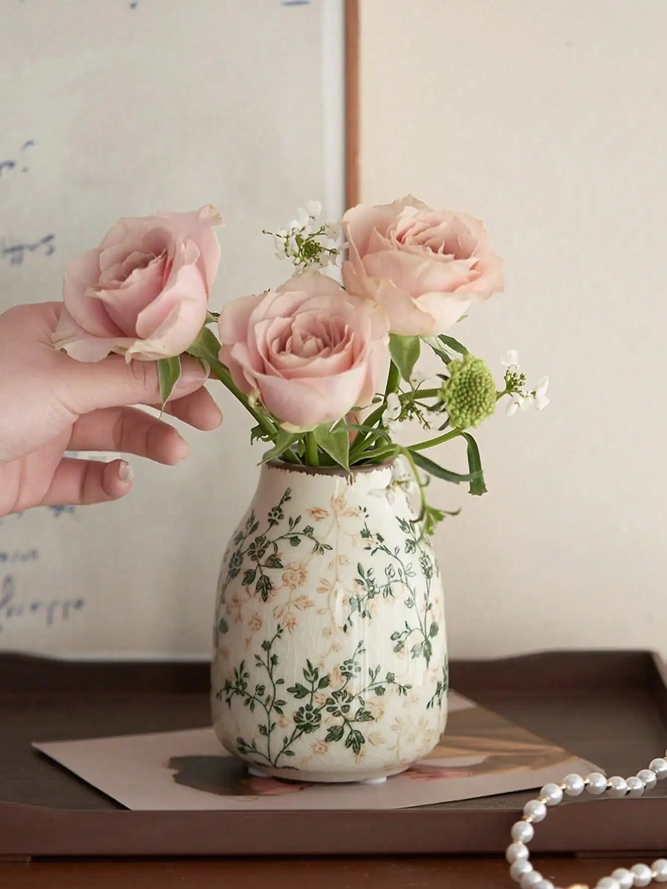 Handmade Ice Crackle Ceramic Vase