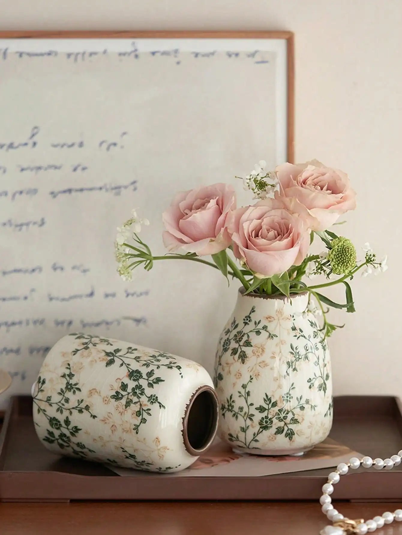 Handmade Ice Crackle Ceramic Vase