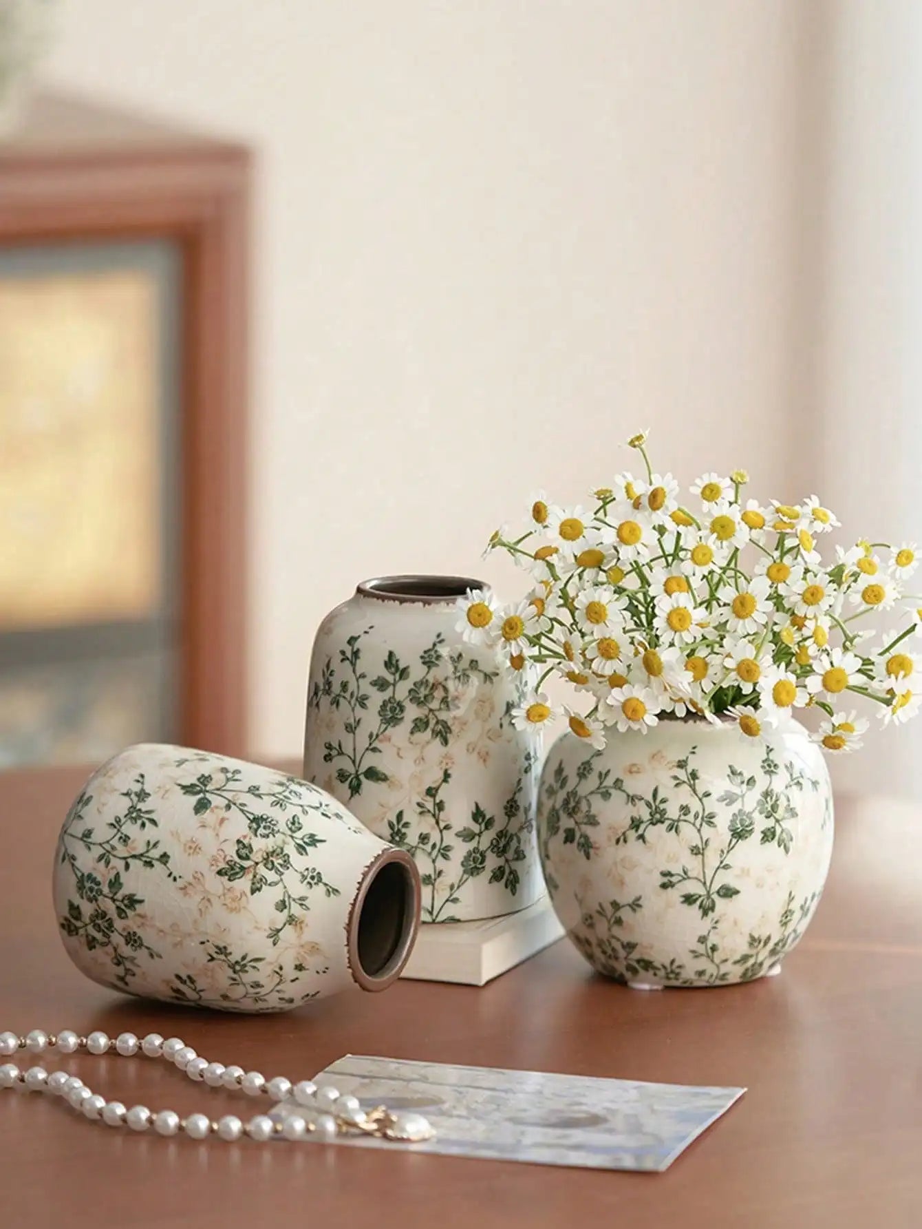 Handmade Ice Crackle Ceramic Vase