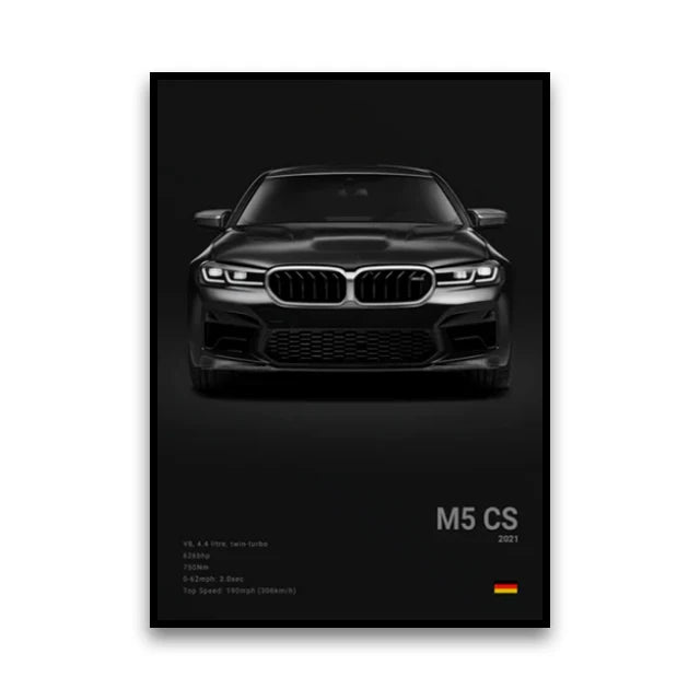 BMW M3 Canvas Wall Poster