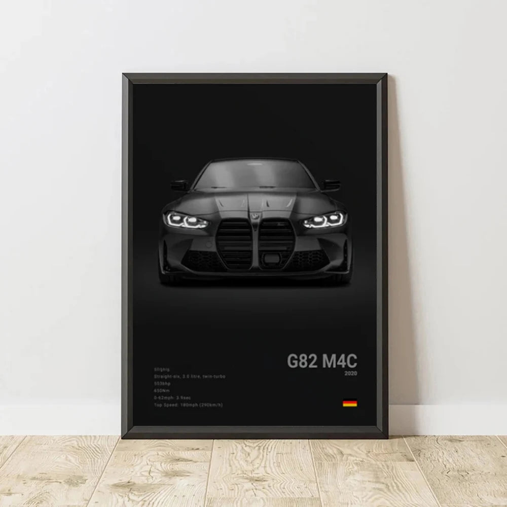 BMW M3 Canvas Wall Poster