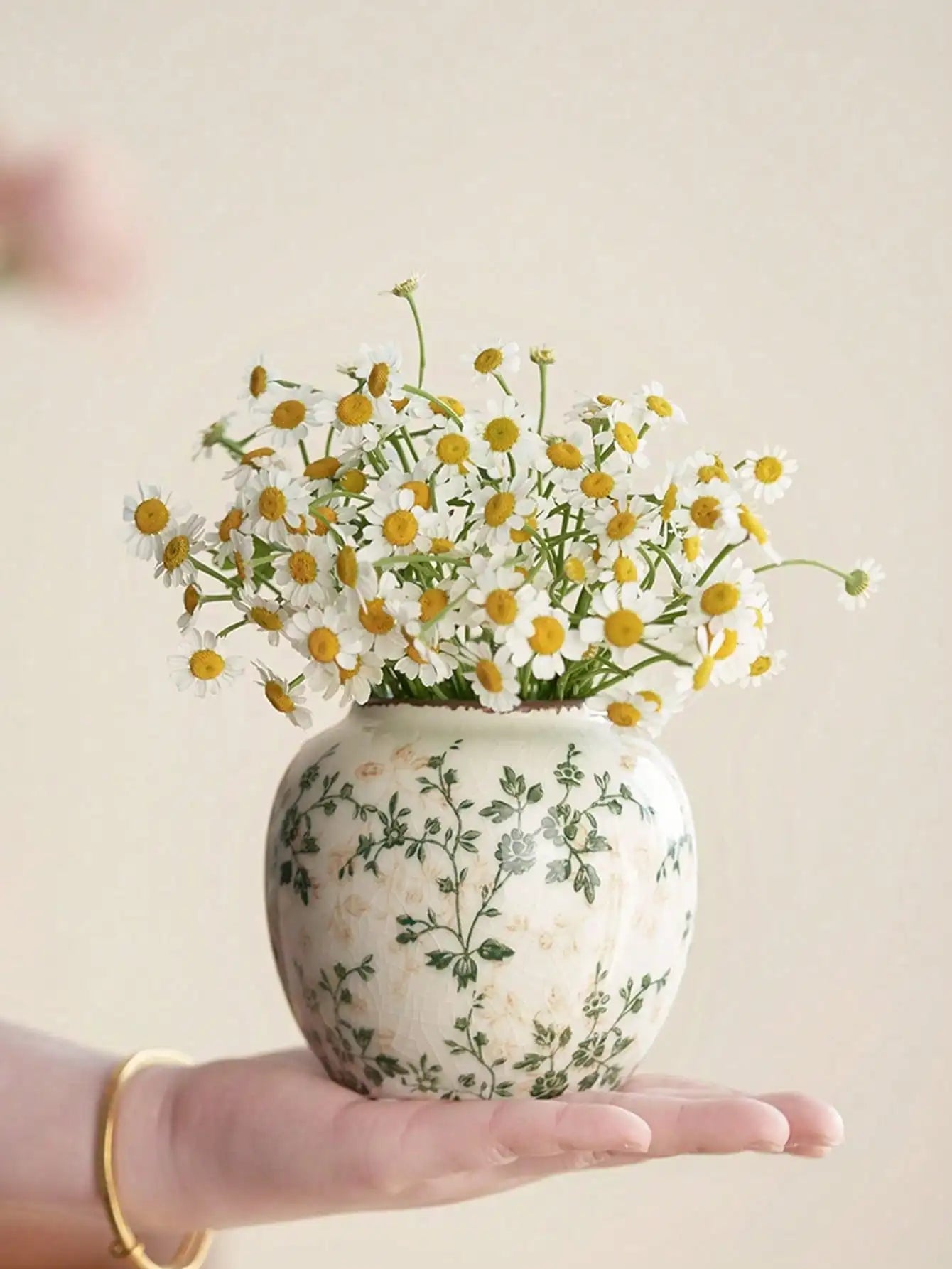 Handmade Ice Crackle Ceramic Vase