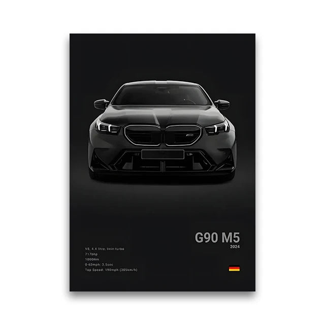 BMW M3 Canvas Wall Poster