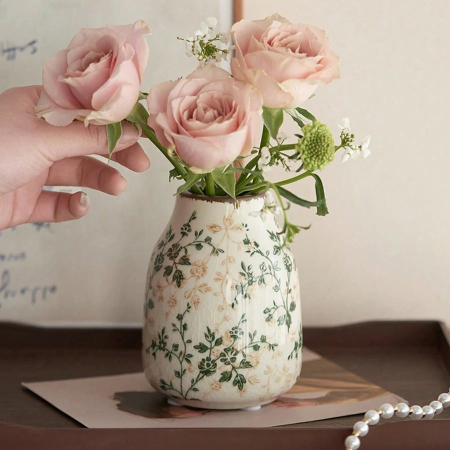 Handmade Ice Crackle Ceramic Vase