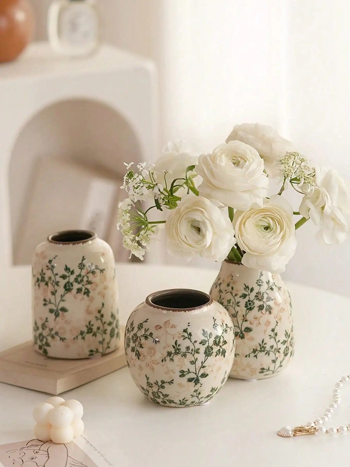 Handmade Ice Crackle Ceramic Vase