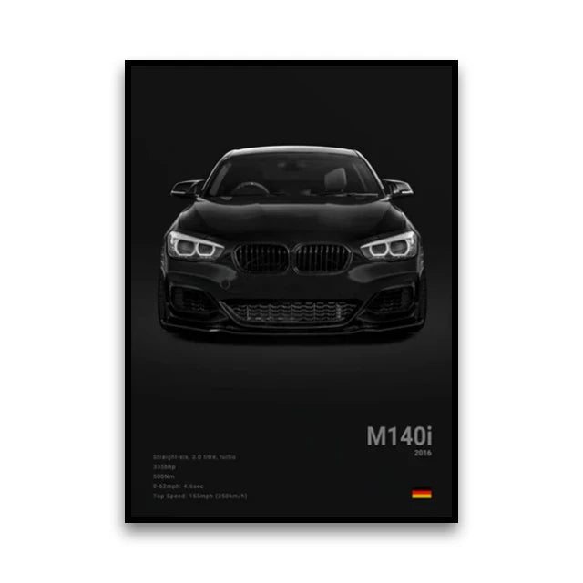 BMW M3 Canvas Wall Poster