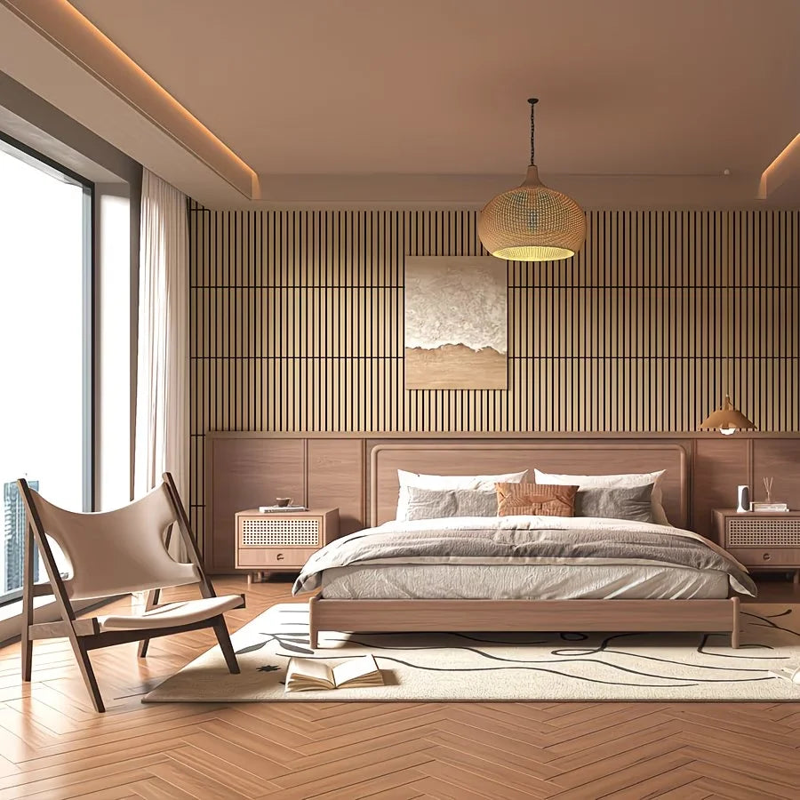 Peel Stick Wood Slat Panels