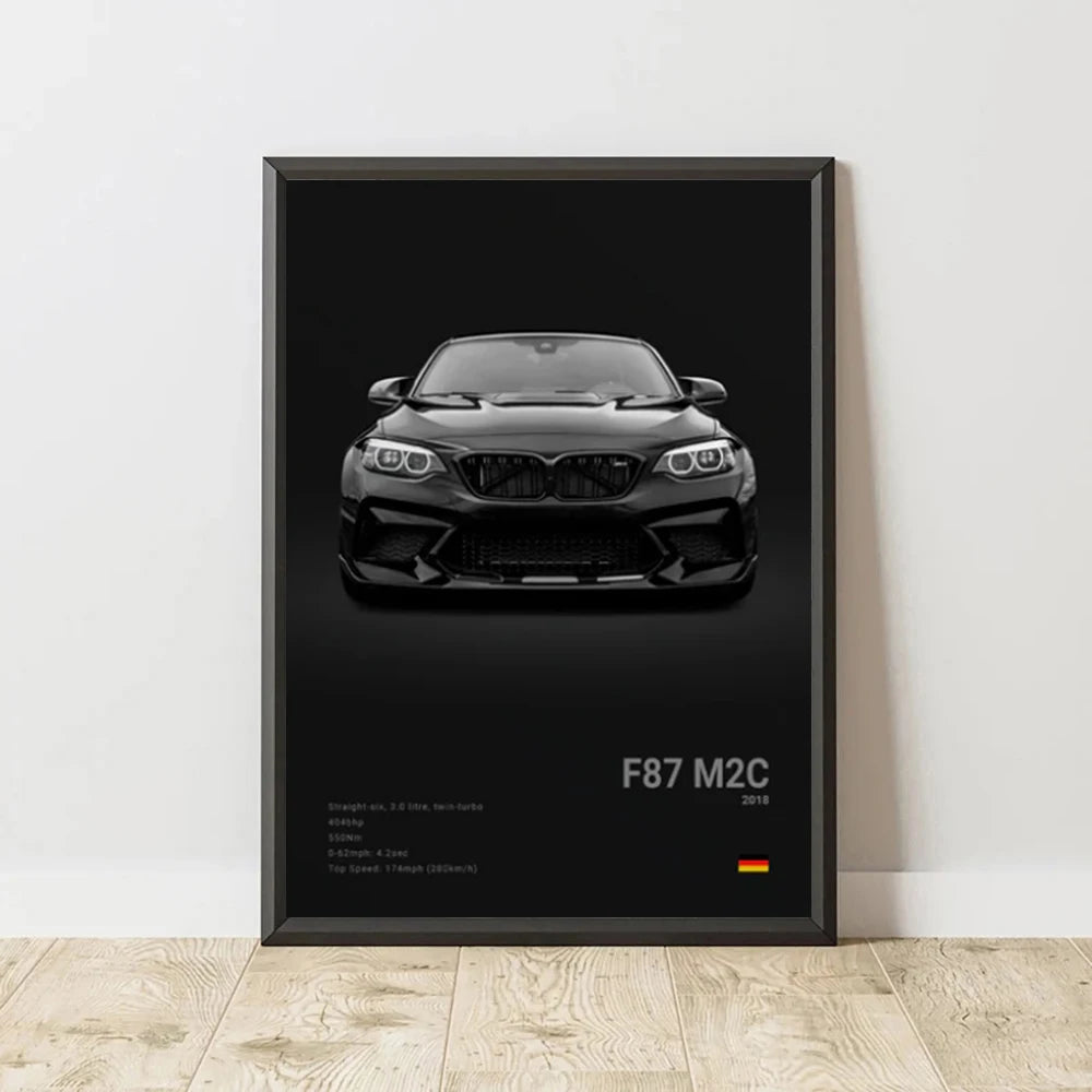 BMW M3 Canvas Wall Poster