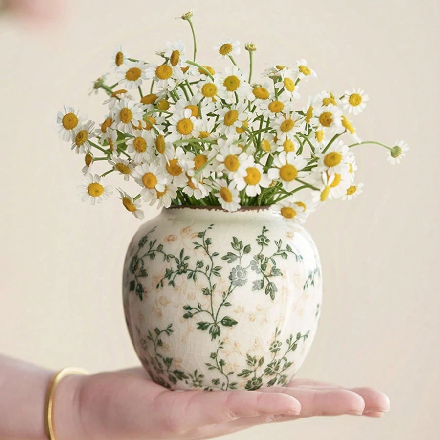 Handmade Ice Crackle Ceramic Vase