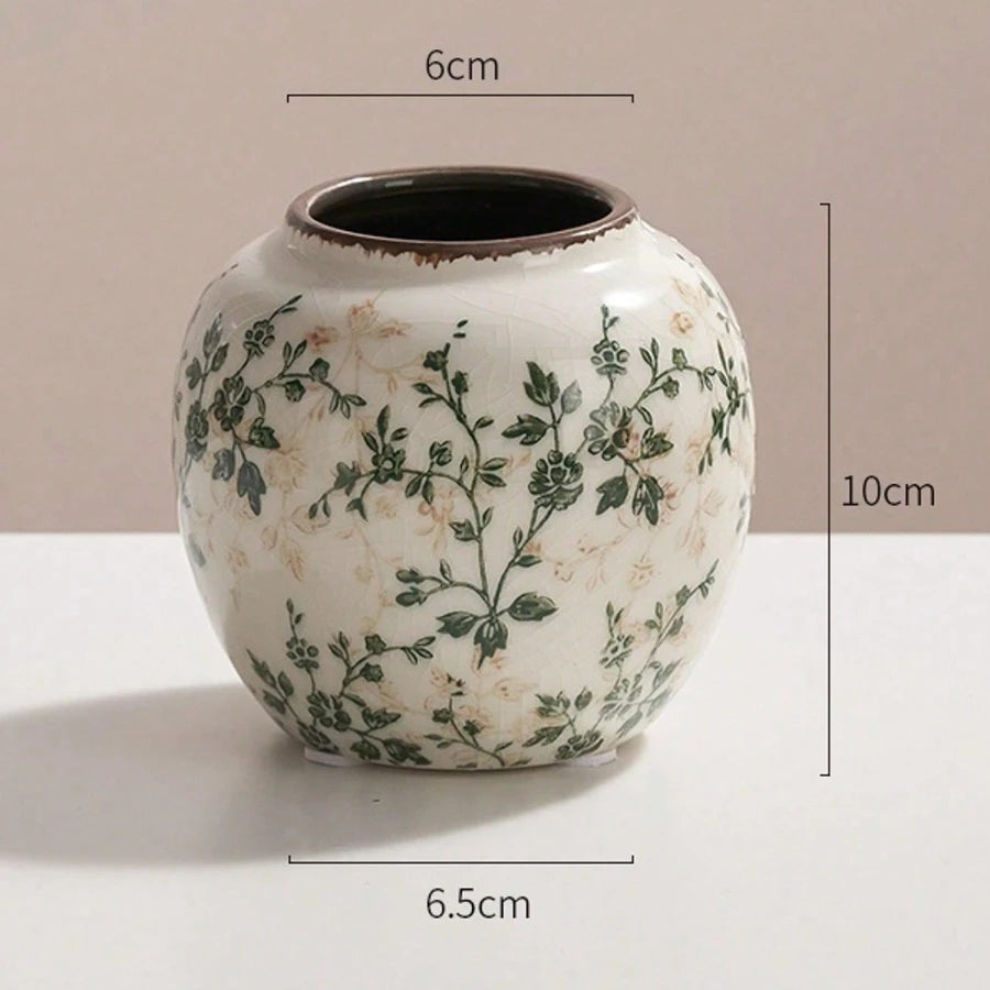 Handmade Ice Crackle Ceramic Vase