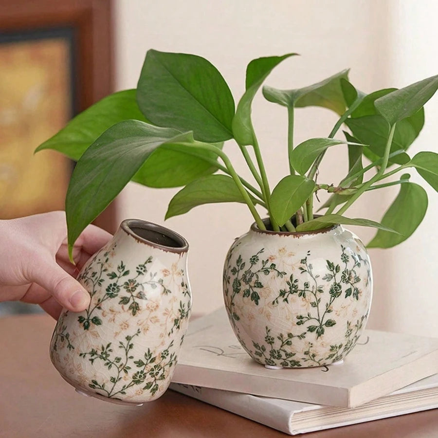 Handmade Ice Crackle Ceramic Vase